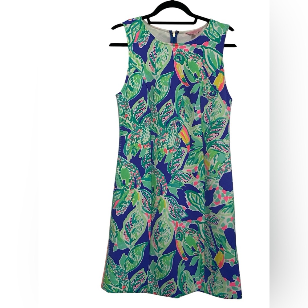 Lilly Pulitzer Mila Shift Medium in Beckon Blue Wake Up Call